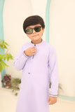 Elegant Lilac Cotton Kurta Pajama with Intricate Embellishments For Boys