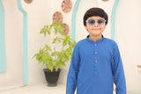 Elegant Cold Blue Kurta Pajama with Intricate Embellishments For Boys (Copy)