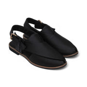 Black & Brown Premium Handmade Leather Peshawari Chappal For Men