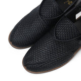 Black & Brown Heritage Leather Peshawari Chappal For Men