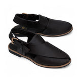 Black & Brown Premium Handmade Leather Peshawari Chappal For Men
