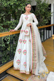 Noori Off-White Raw Silk Maxi with Organza Dupatta For Women