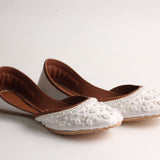 White Raw Silk Slides – Pure, Elegant & One of a Kind For Women