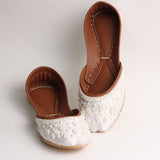 White Raw Silk Slides – Pure, Elegant & One of a Kind For Women