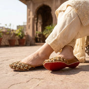 Handcrafted Embroidered Leather Khussa For Women