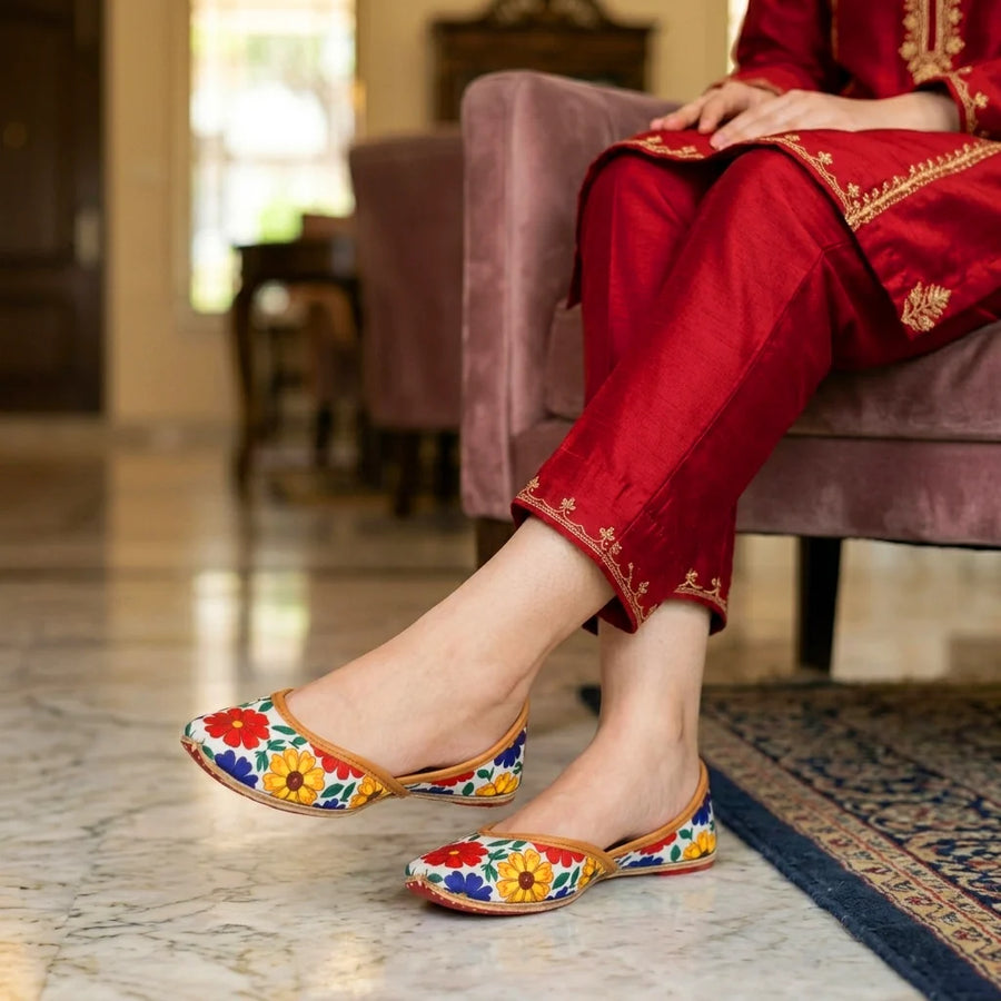 Heritage Charm Printed Khussa For Women