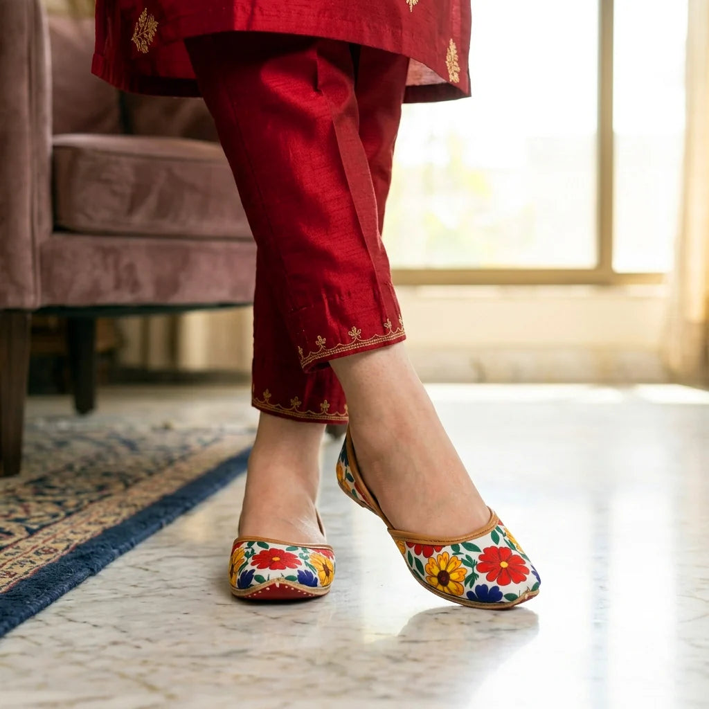 Heritage Charm Printed Khussa For Women