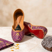 Chic Heritage Printed Khussa For Women