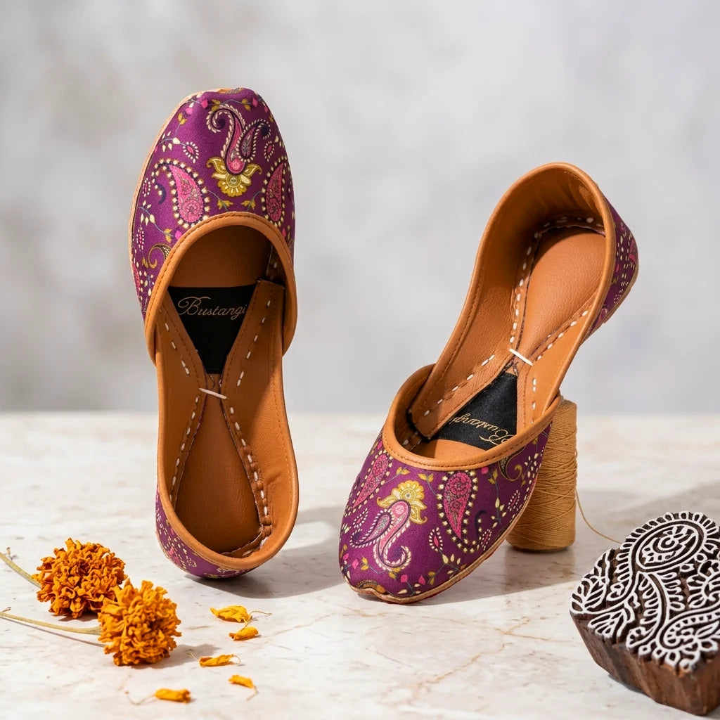Chic Heritage Printed Khussa For Women