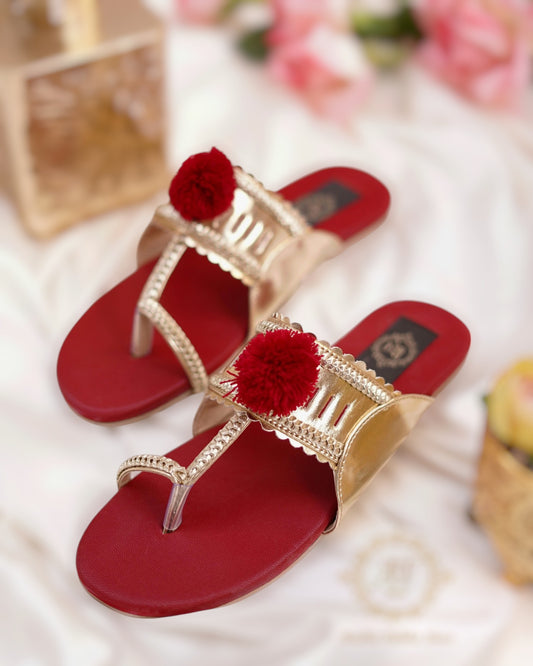 Mira Maroon Kohlapuris - Classic Traditional Kohlas for Everyday Comfort For Women