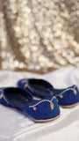 Celestial Dreams: Deep Blue Embroidered Ensemble For Women