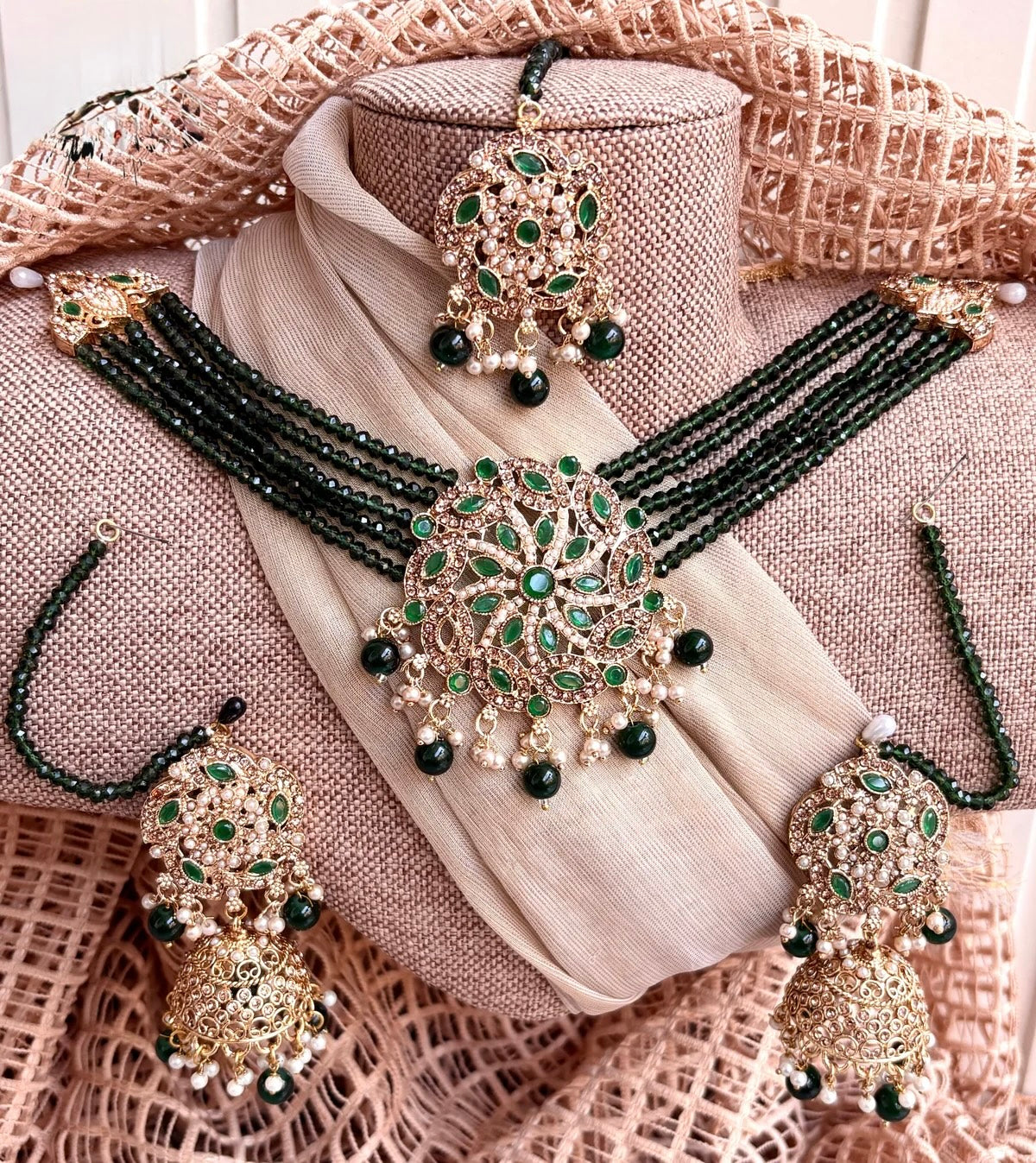 Zayvera Royal Stone Choker Set For Women