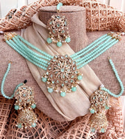 Zayvera Royal Stone Choker Set For Women