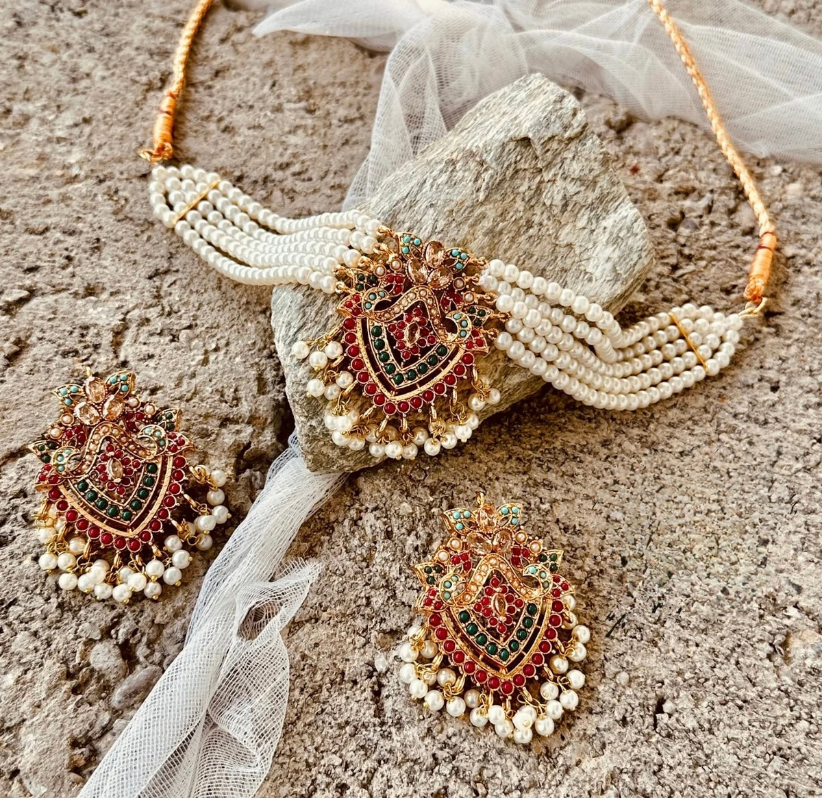 Nauratan Celeste Royal Choker Set For Woman