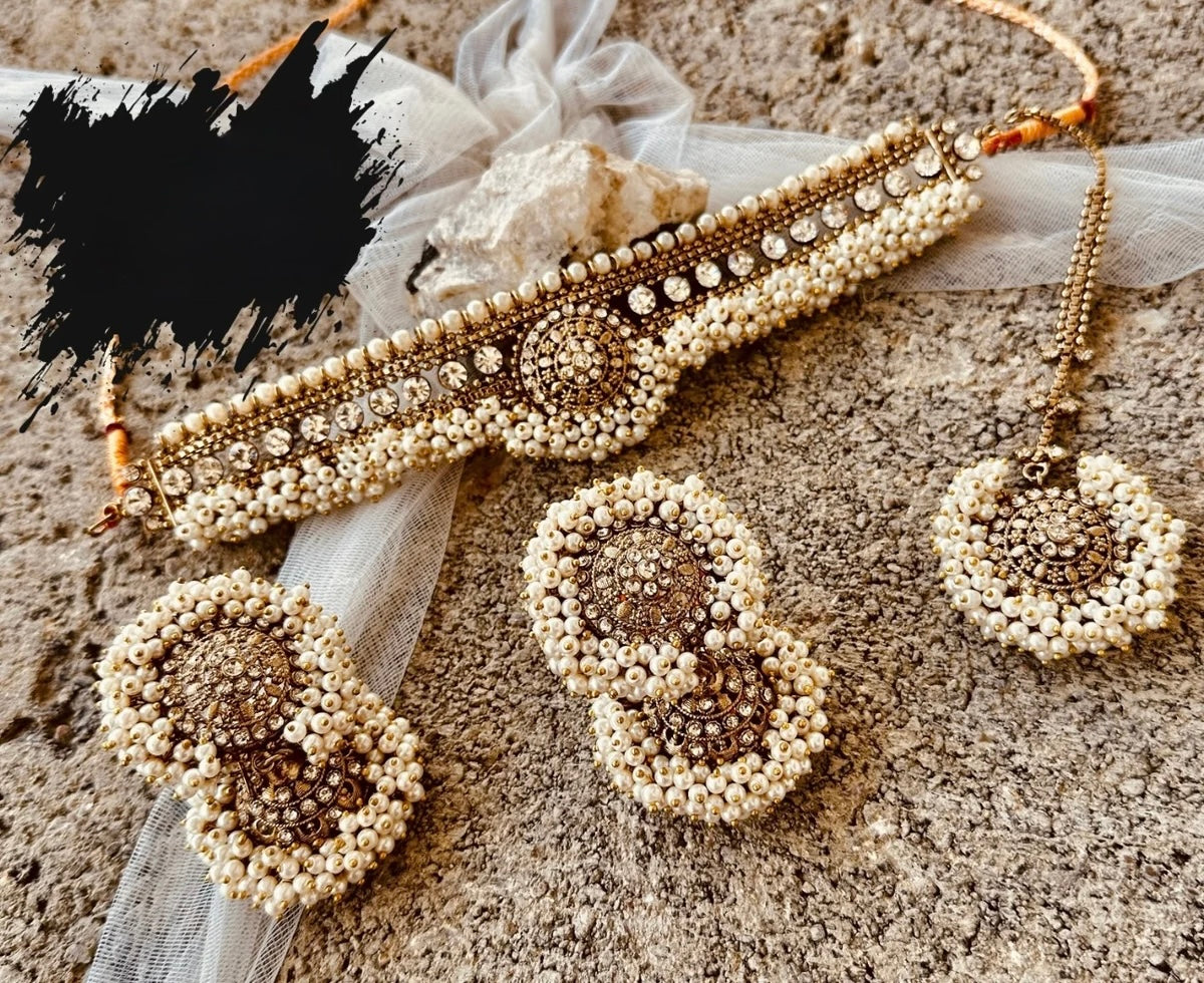 Eternal Grace Royal Pearl Choker Set For Woman