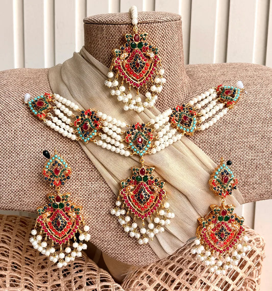 Rûh Royal Nauratan Choker Set For Woman