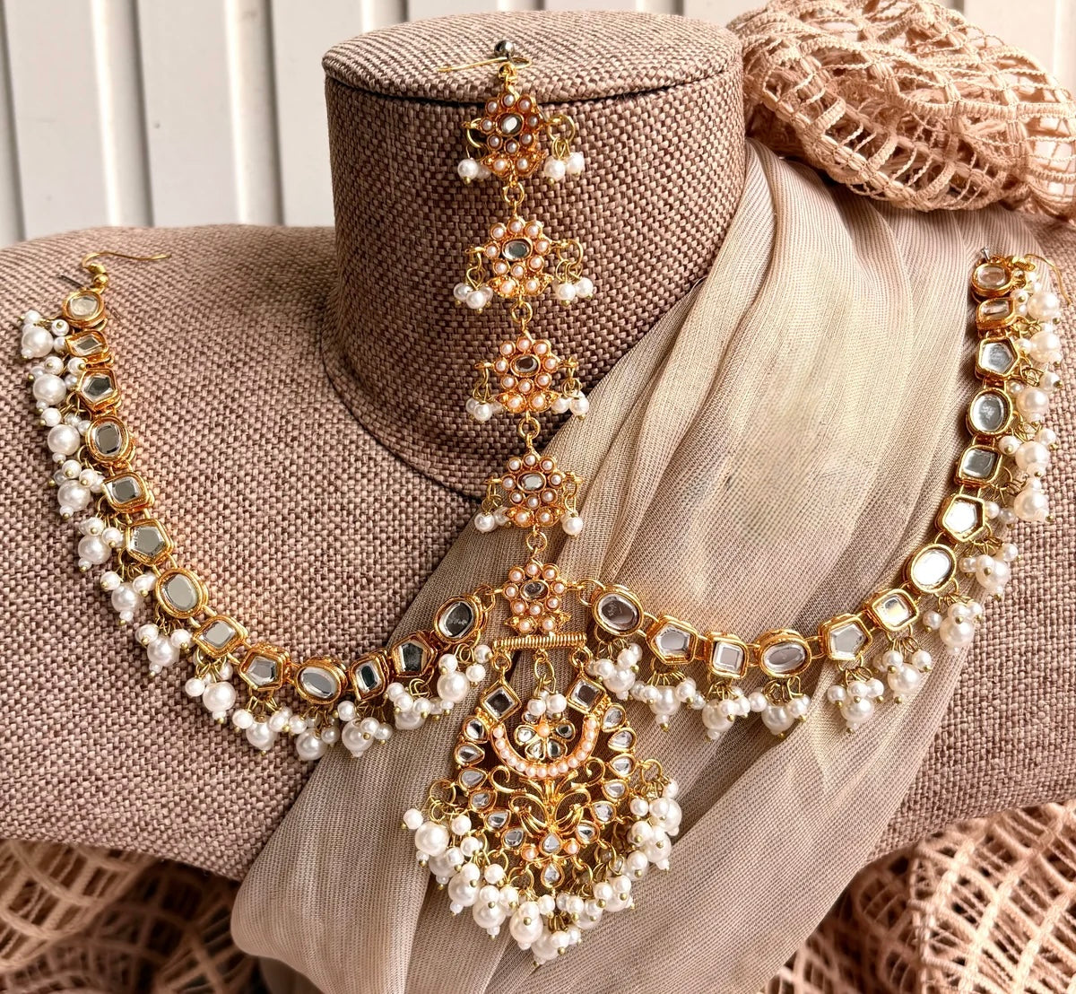 Mughal Royal Kundan Pearl Matha Patti For Woman