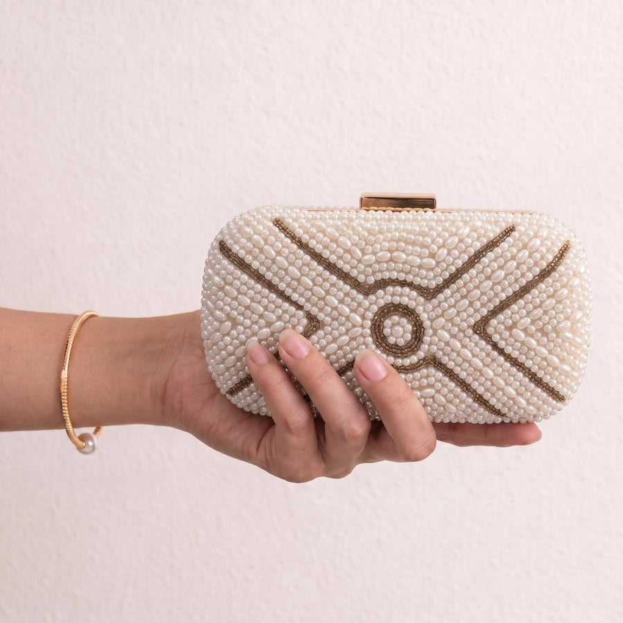 Pearl Royale Luxe Handcrafted Clutch For Women