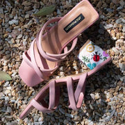 Mystical Garden Heels – Embroidered Summer Charm For Women