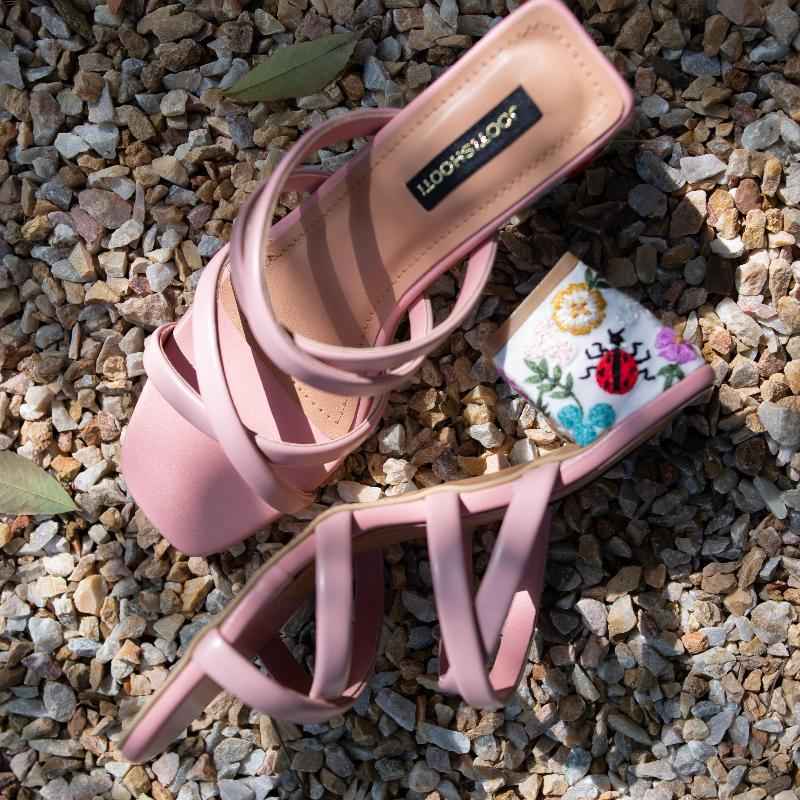 Mystical Garden Heels – Embroidered Summer Charm For Women