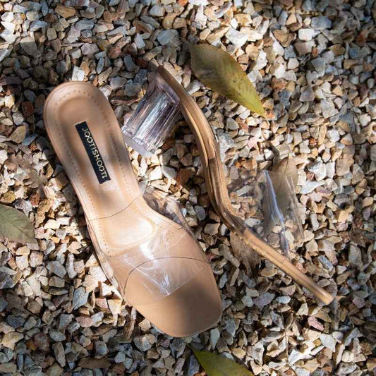 Icy Heels – Transparent Elegance with Crystal Heel For Women