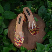 Flora – Multi-Color Floral Block Heel Sandals For Women