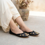 Royal Embroidered Leather Sole Khussa For Women