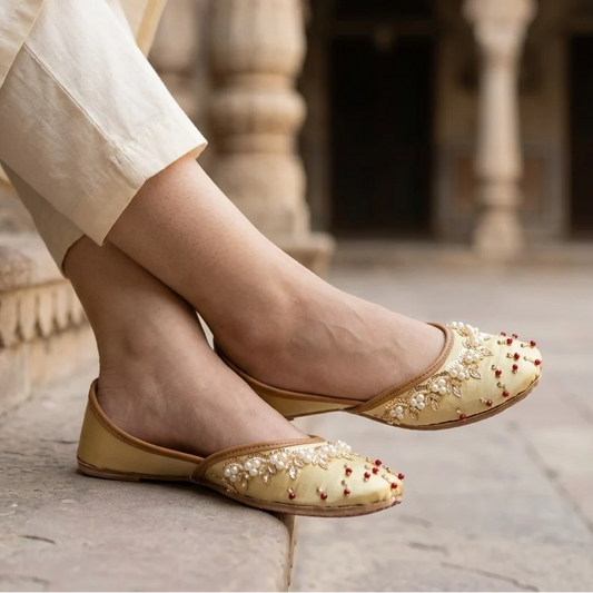 Royal Stitch Handcrafted Embroidered Khussa For Women