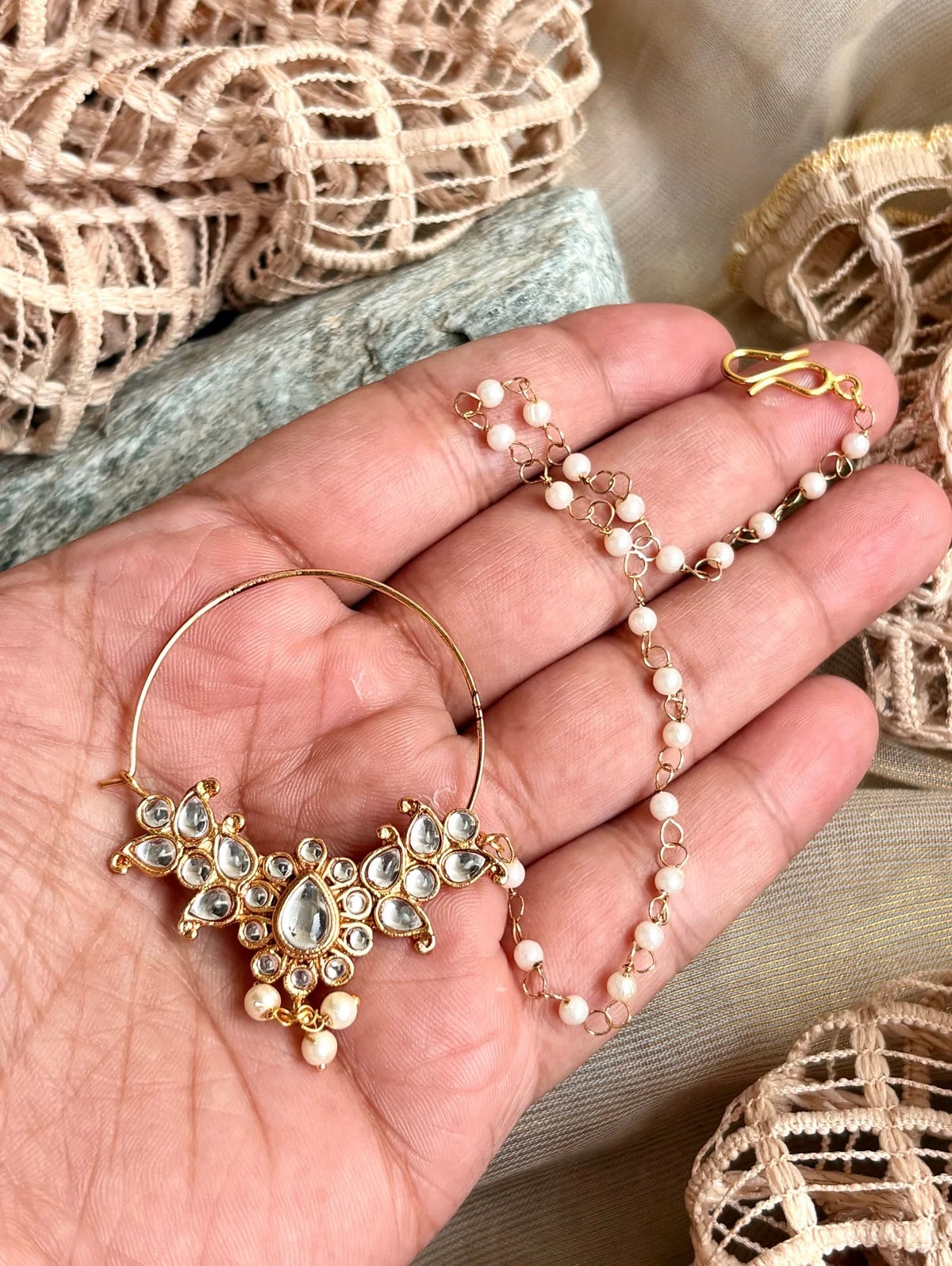 Aabroo Maharani Royal Bridal Nath For Woman