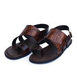 Brown Color Thumb Style Sandals For Men