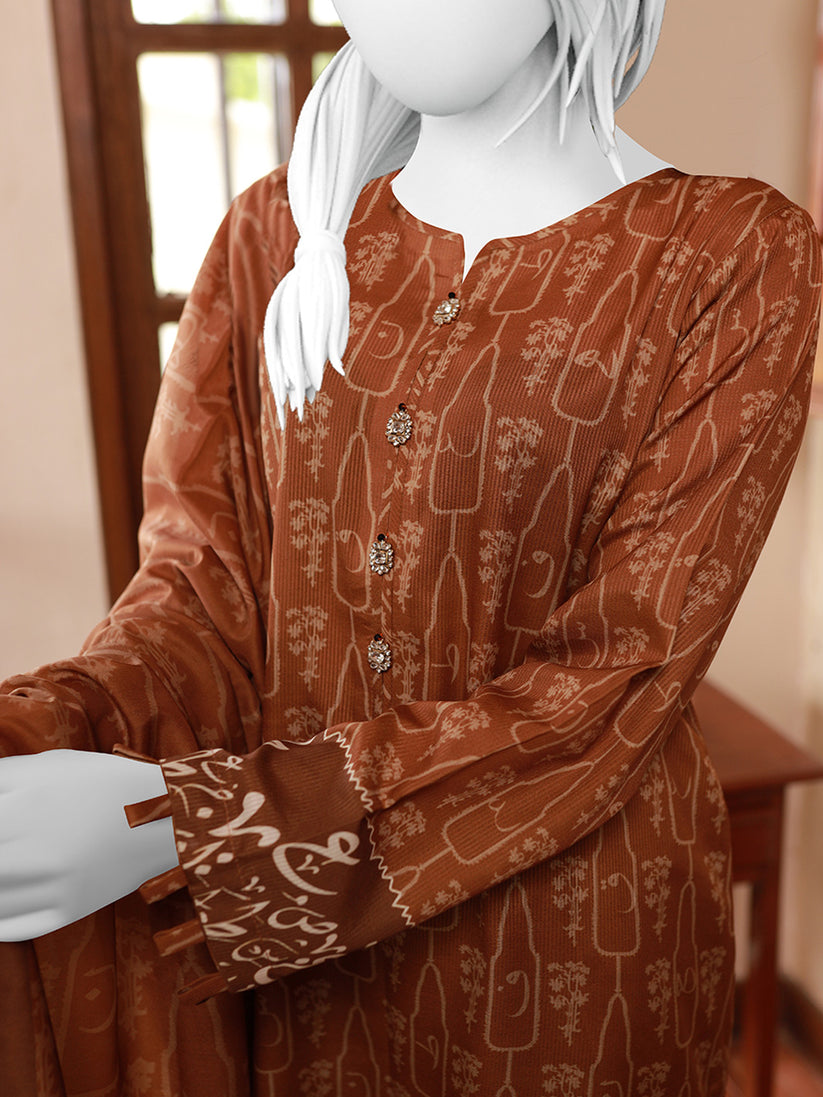 Mah e Rooh Printed Two-Piece Unstitched Suit For Women