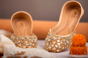 Silver & Golden Kundan Khussas – Traditional Elegance For Women
