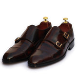 Brown Soft Leather With Flawlessly Hand Painted Shoes for Men