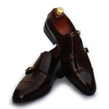 Brown Soft Leather With Flawlessly Hand Painted Shoes for Men