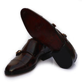 Brown Soft Leather With Flawlessly Hand Painted Shoes for Men