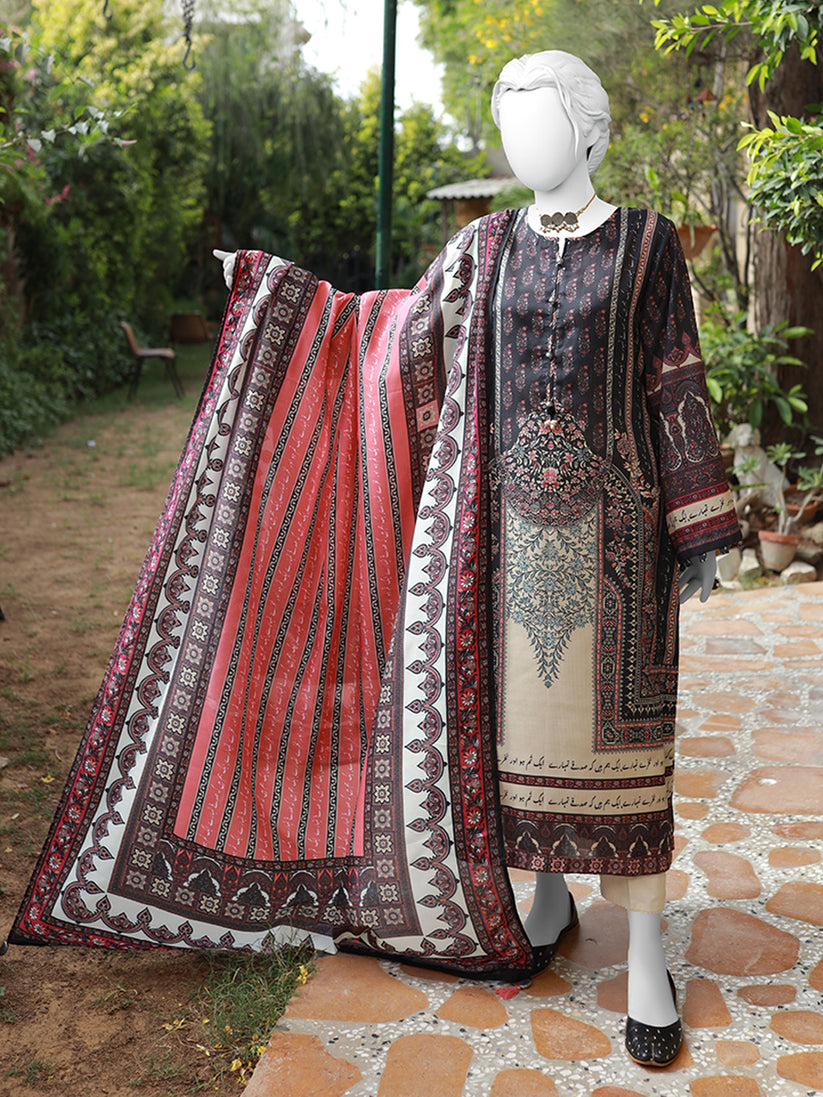 Mehrab Style Printed Two-Piece Unstitched Suit For Women