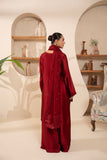 Maroon Silk 3-Piece Handwork Sharara Suit For Women