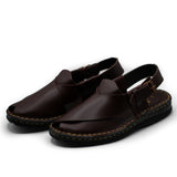 Brown Leather Peshawari Chappal/Sandals For Men