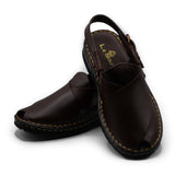 Brown Leather Peshawari Chappal/Sandals For Men