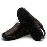 Brown Leather Peshawari Chappal/Sandals For Men