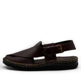 Brown Leather Peshawari Chappal/Sandals For Men