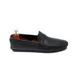 Black Color Leather Loafers For Men
