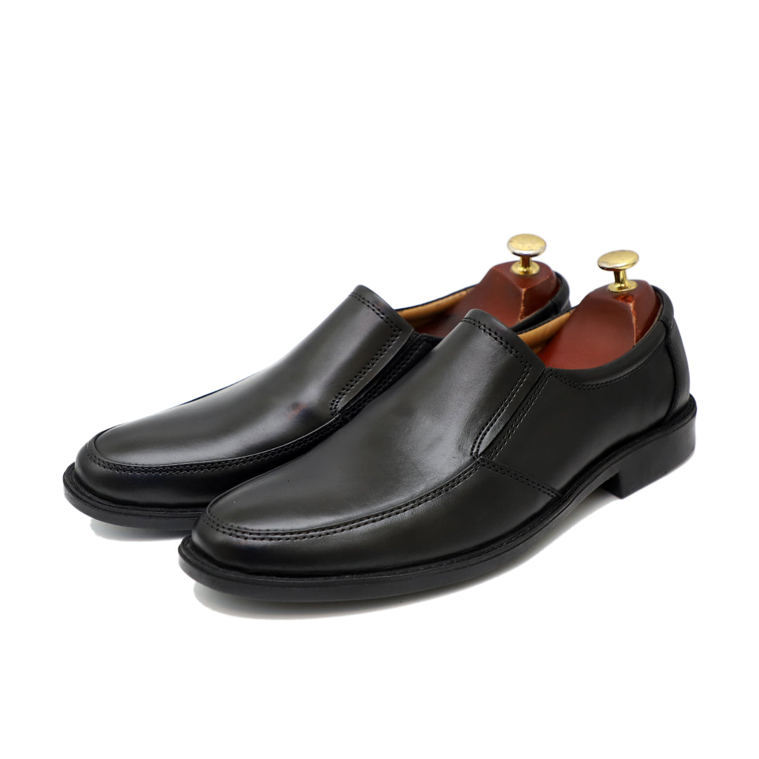 Black Color Casual Leather Shoes For Men