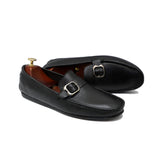Black Color Silver Bunch Style Loafers For Men
