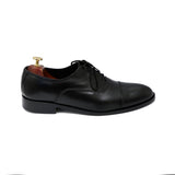 Black Hand Stitched Leather Shoes For Men