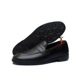 Black Leather Casual Shoes For Men