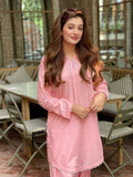 Blush (Pinkish) – Embroidered 2-Piece Cotton Lawn Outfit For Women
