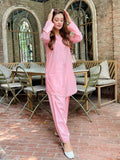 Blush (Pinkish) – Embroidered 2-Piece Cotton Lawn Outfit For Women