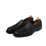 Black Leather With Tie Shoes For Men