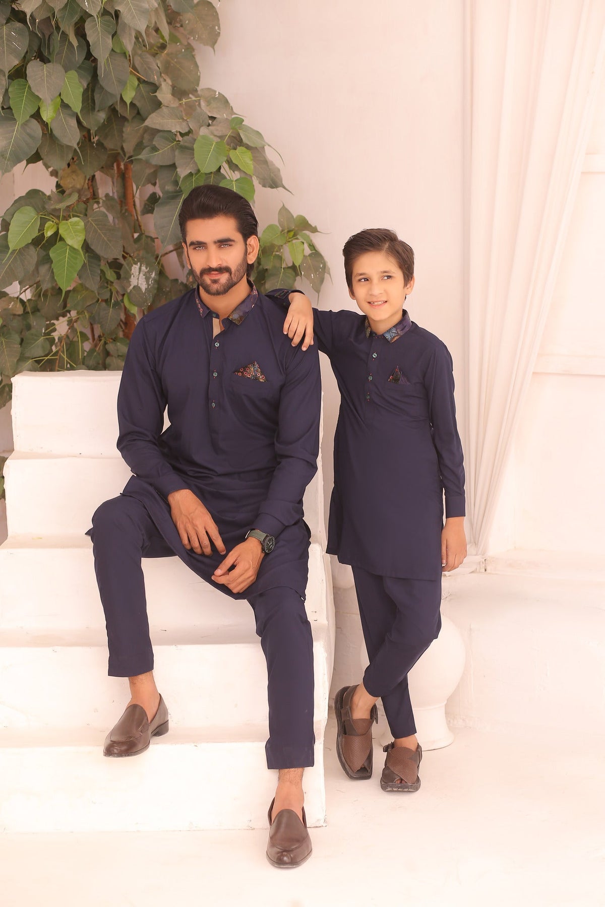 Casual Father & Son Matching Kurta Pajama Set For Men & Kid